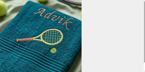Personalised_Towel_with_Embroidery_-Tennis-Teal