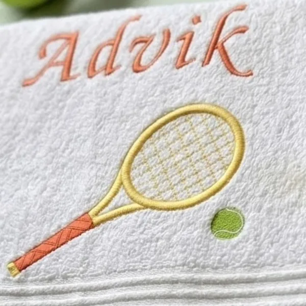 Personalised_Towel_with_Embroidery_-Tennis-White