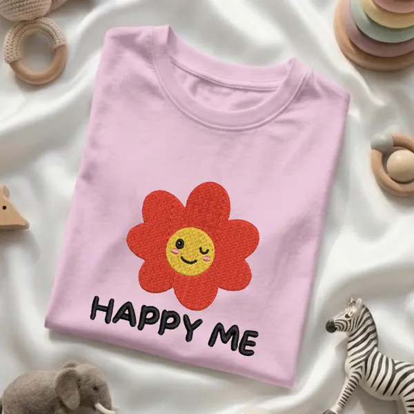 Smiley_Flower_Embroidery_Tshirt_for_kids