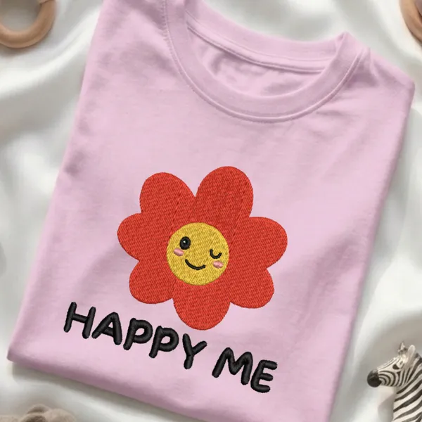 Smiley_Flower_Embroidery_Tshirt_for_kids