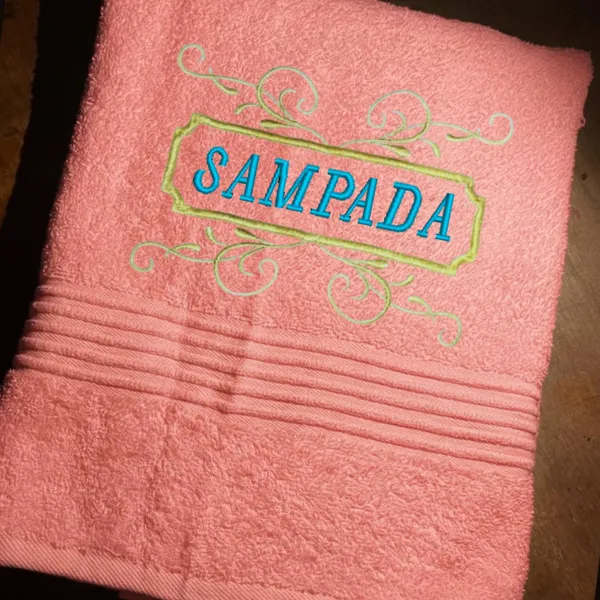 Personalised_Towel_with_Embroidery_-Sampada-Coral_Pink