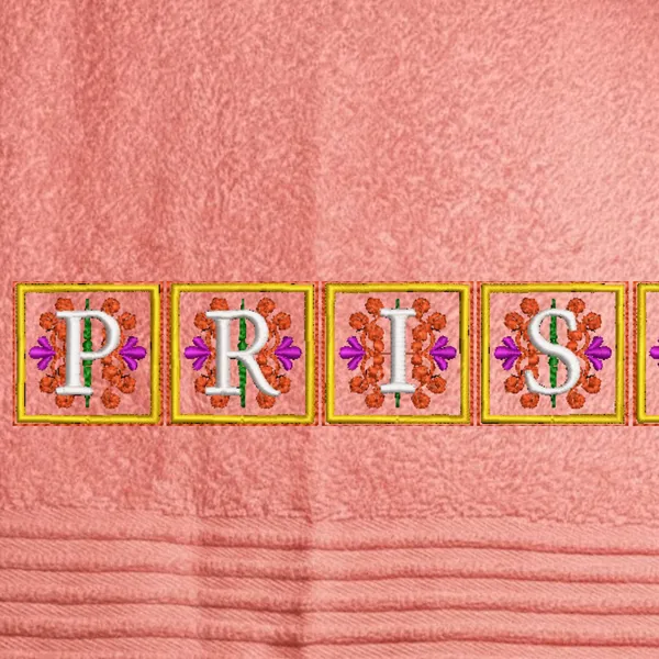 Personalised_Towel_with_Embroidery_-Prisha-Coral_Pink