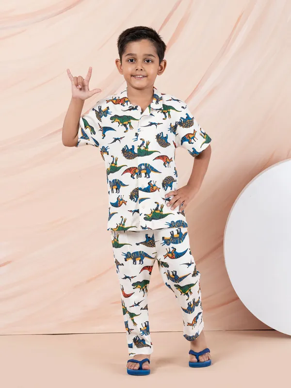Off_White_Cotton_Premium_&_Elegant_Regular_Fit_Night_Suits_For_Boys
