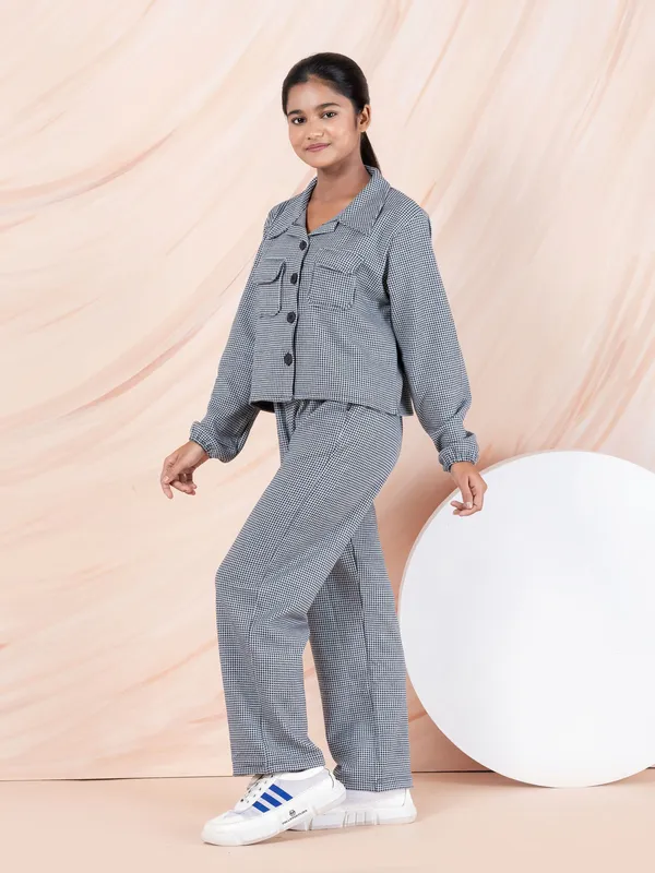 Black_Houndstooth_Ponte_Shirt_And_Pant_Coord_Sets,Black