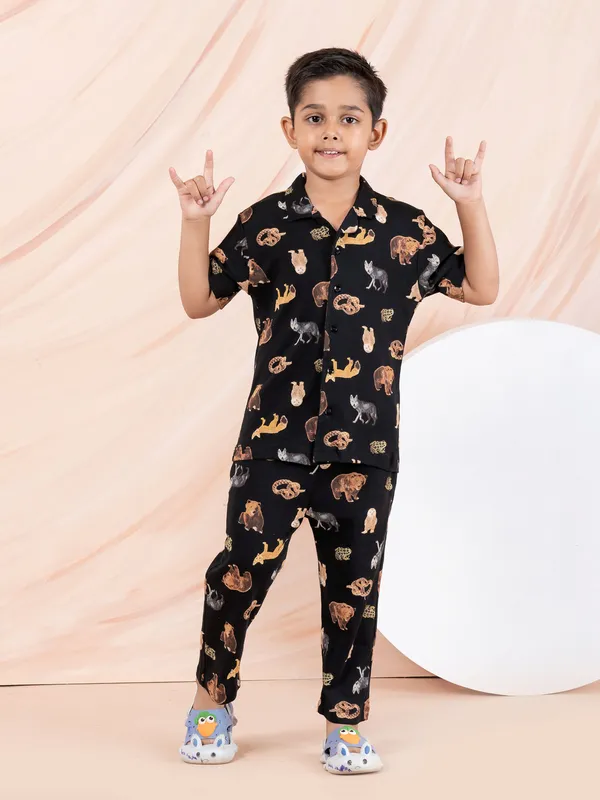 Black_Cotton_Premium_&_Elegant_Regular_Fit_Night_Suits_For_Boys
