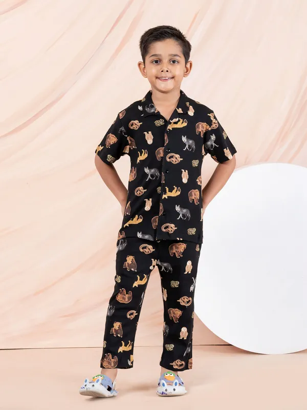 Black_Cotton_Premium_&_Elegant_Regular_Fit_Night_Suits_For_Boys
