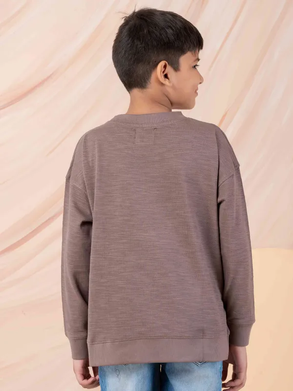 Cotton_Structured_Knit_Full_Sleeves_Sweatshirt-Red