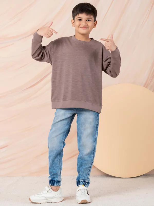 Cotton_Structured_Knit_Full_Sleeves_Sweatshirt-Red