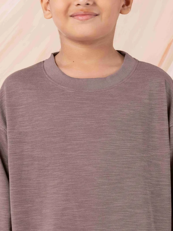 Cotton_Structured_Knit_Full_Sleeves_Sweatshirt-Red