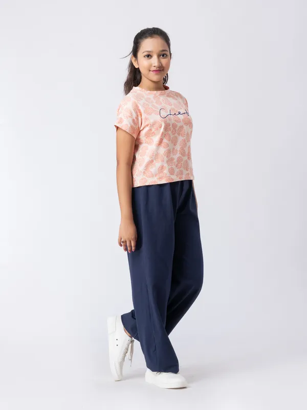 Navy_Blue_Cotton_Premium_&_Elegant_Regular_Fit_Co-Ord_Set_For_Girls