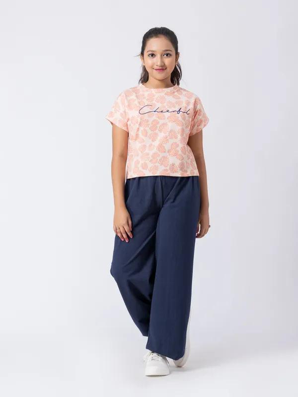 Navy_Blue_Cotton_Premium_&_Elegant_Regular_Fit_Co-Ord_Set_For_Girls