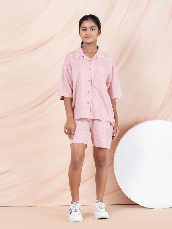 Pink_Cotton_Premium_&_Elegant_Regular_Fit_Co-Ord_Set_For_Girls