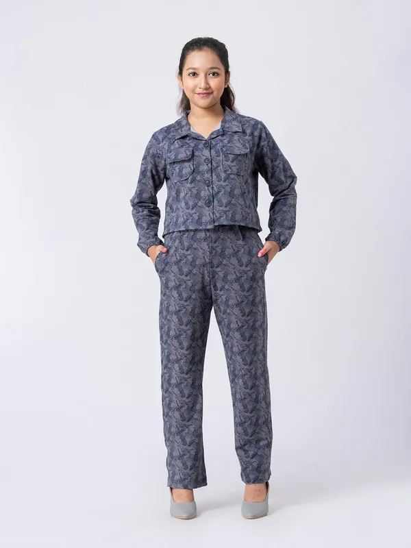Grey_&_Navy_Blue_Cotton_Premium_&_Elegant_Regular_Fit_Co-Ord_Set_For_Girls