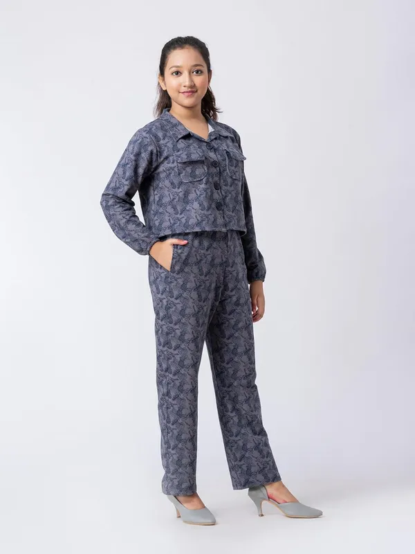 Grey_&_Navy_Blue_Cotton_Premium_&_Elegant_Regular_Fit_Co-Ord_Set_For_Girls