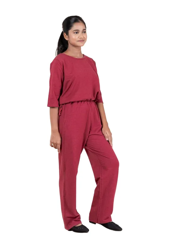 Maroon_Cotton_Premium_&_Elegant_Regular_Fit_Co-Ord_Set_For_Girls