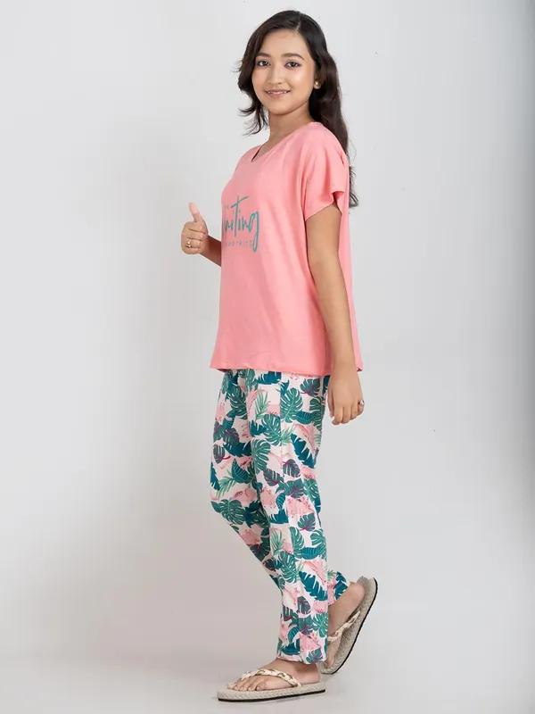 Peach_Cotton_&_Spandex_Premium_&_Elegant_Regular_Fit_Night_Suit_For_Girls