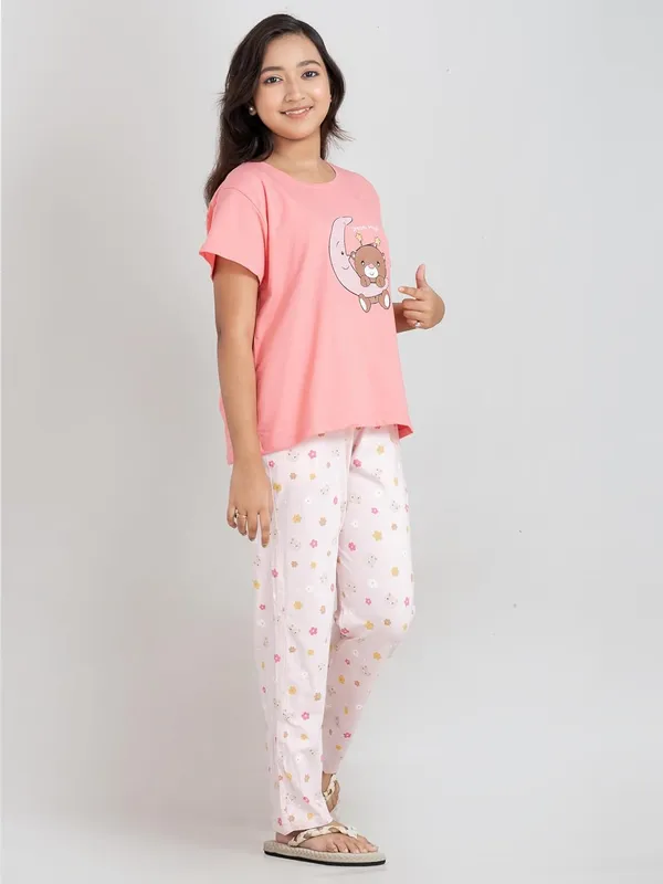 Peach_Cotton_&_Spandex_Premium_&_Elegant_Regular_Fit_Night_Suit_For_Girls