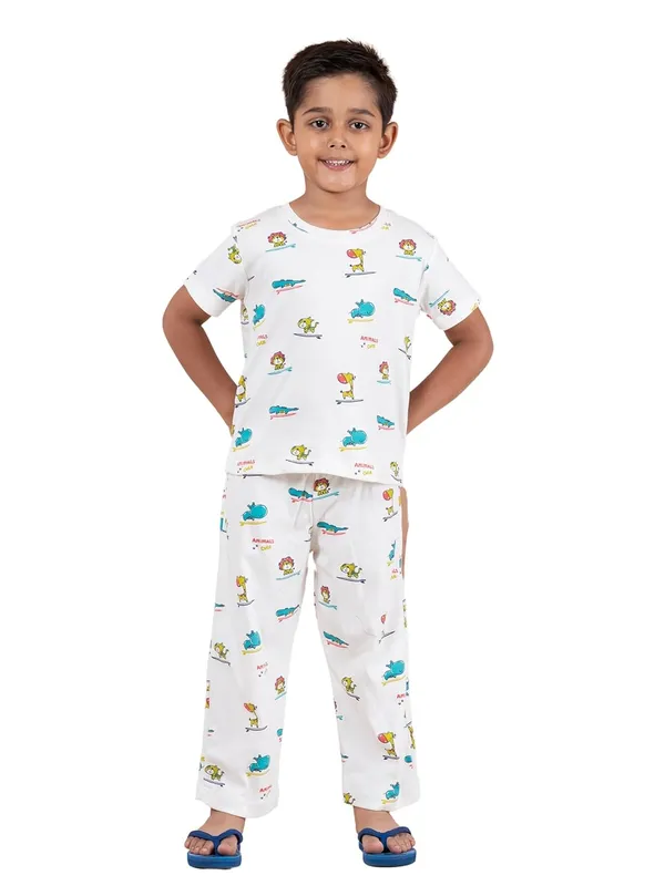 White_Cotton_Premium_&_Elegant_Regular_Fit_Night_Suit_For_Boys