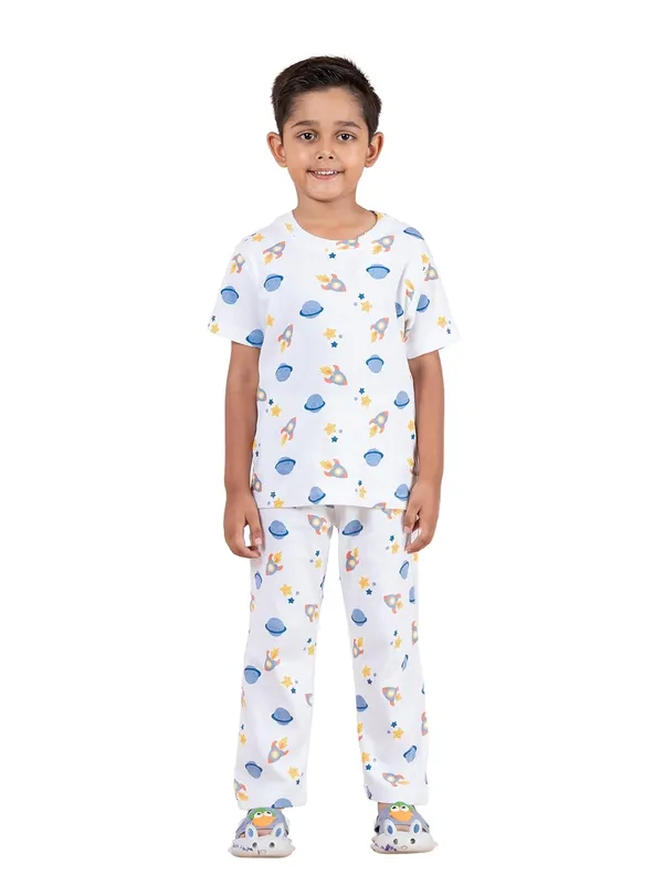 White_Cotton_Premium_&_Elegant_Regular_Fit_Night_Suit_For_Boys