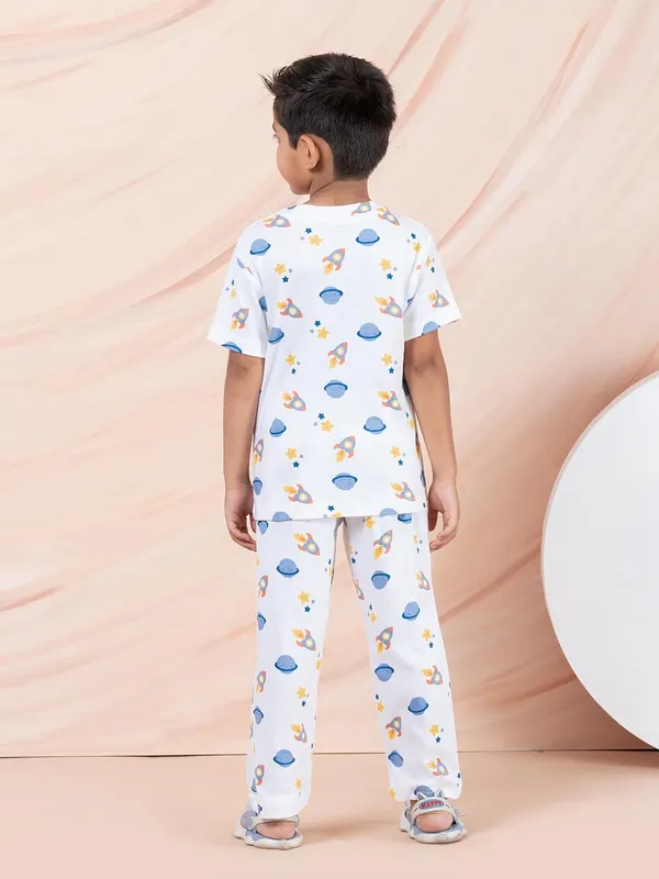 White_Cotton_Premium_&_Elegant_Regular_Fit_Night_Suit_For_Boys