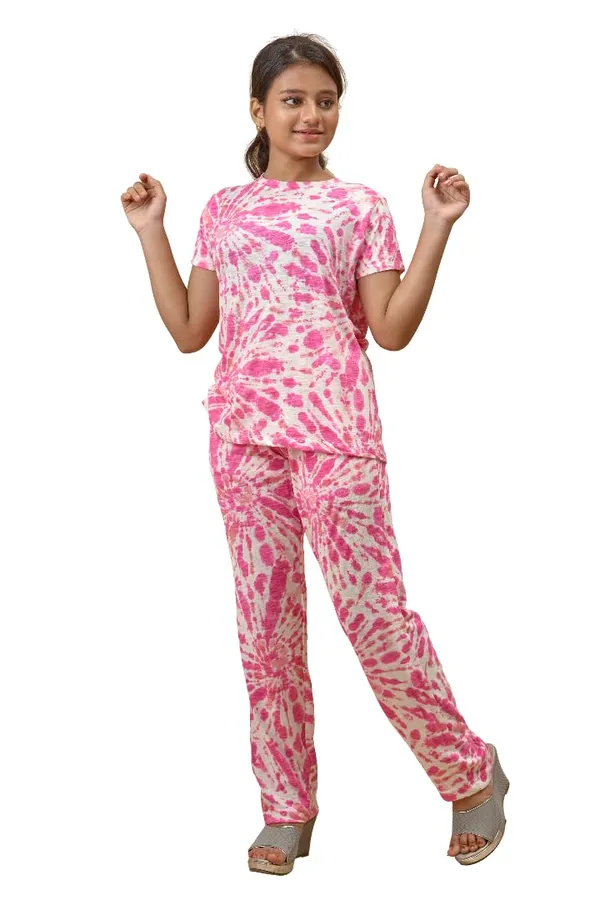Off_White_&_Pink_Cotton_Premium_&_Elegant_Regular_Fit_Night_Suit_For_Girls