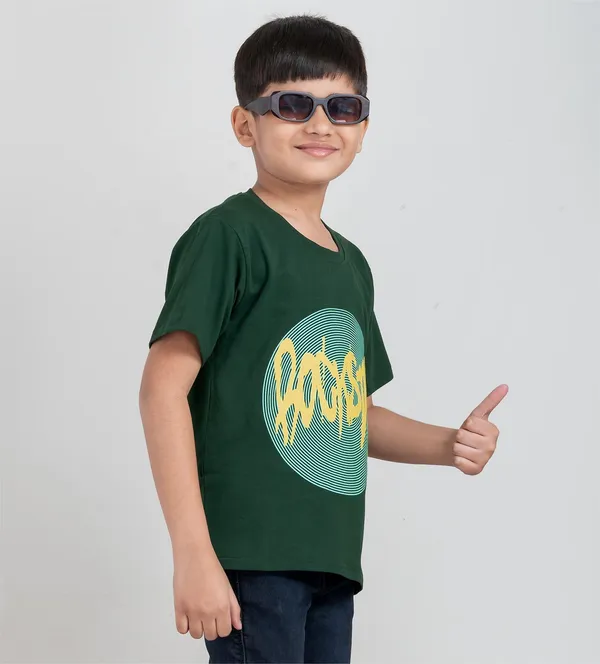 Dark_Green_Cotton_Premium_&_Elegant_Regular_Fit_T-Shirt_For_Boys
