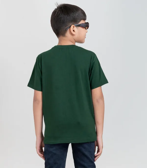 Dark_Green_Cotton_Premium_&_Elegant_Regular_Fit_T-Shirt_For_Boys