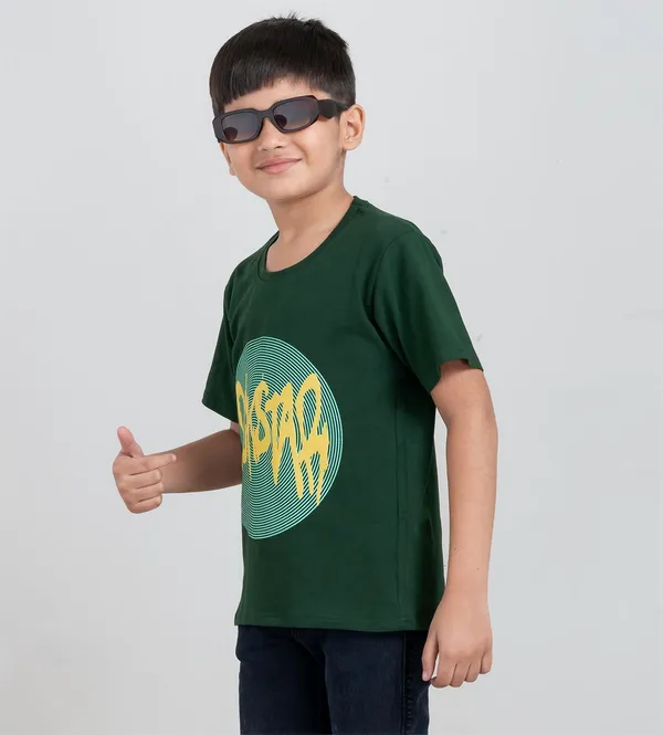 Dark_Green_Cotton_Premium_&_Elegant_Regular_Fit_T-Shirt_For_Boys