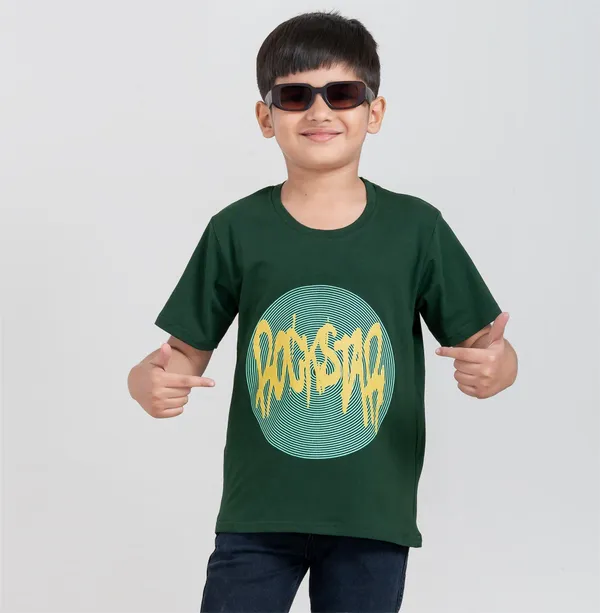 Dark_Green_Cotton_Premium_&_Elegant_Regular_Fit_T-Shirt_For_Boys