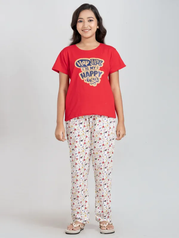 Red_Cotton_Premium_&_Elegant_Regular_Fit_Night_Suits_For_Girls