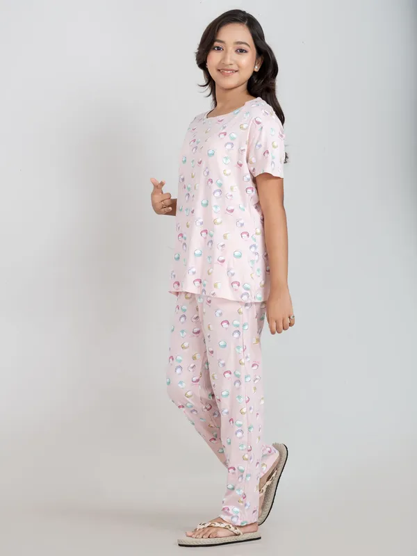 Light_Pink_Cotton_Premium_&_Elegant_Regular_Fit_Night_Suits_For_Girls