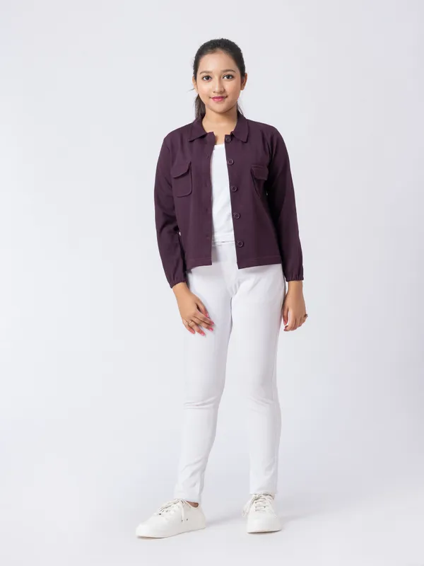Purple_Cotton_,_Polyester_&_Spandex_Premium_&_Elegant_Regular_Fit_Jacket_For_Girls