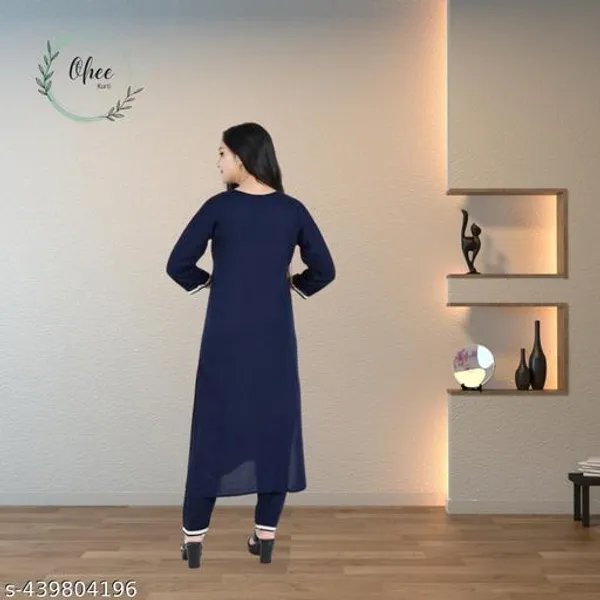 Blue_Stylish_Embroidered_Straight_Trending_Wear_Rayon_Three_Quarter_Sleeves_Short_Kurti_For_Women