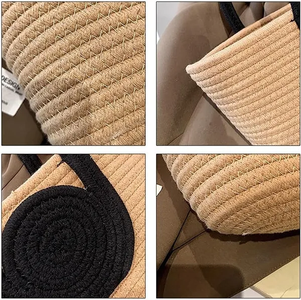 Beige_Black_Handle_Classic_Carry_Handheld_Bag_(Small)