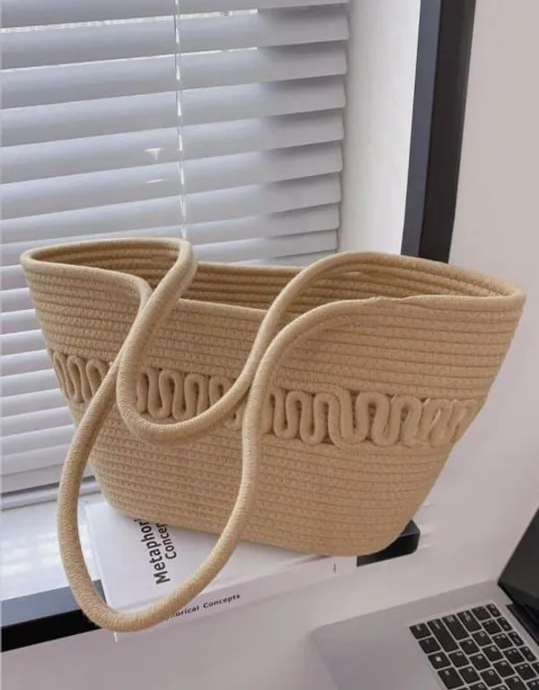 Beige_Cotton_Rope_Tote_Shoulder_Handbag_For_Women