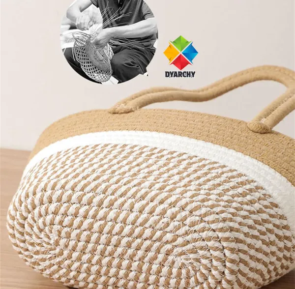 Beige_Elegance_Woven_Duo_Tone_Handheld_Bag_With_Zip_(Small)
