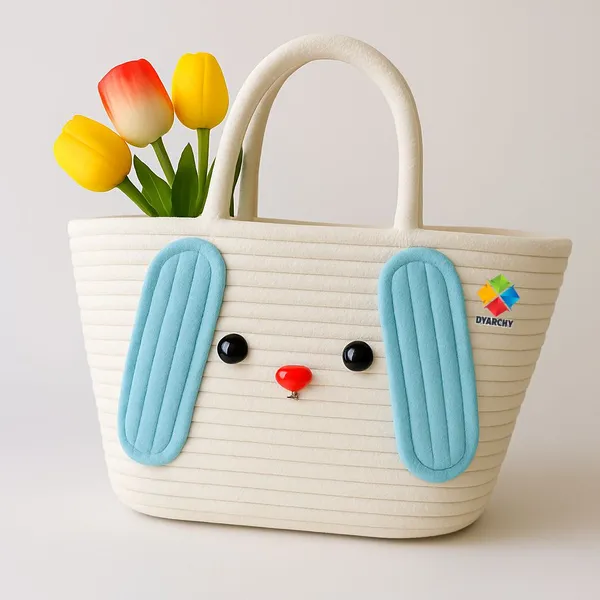 Blue_&_White_Floppy_Ears_Handwoven_Basket_Large_Handheld_Bag
