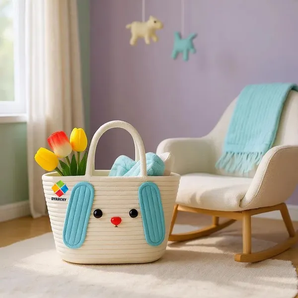 Blue_&_White_Floppy_Ears_Handwoven_Basket_Large_Handheld_Bag