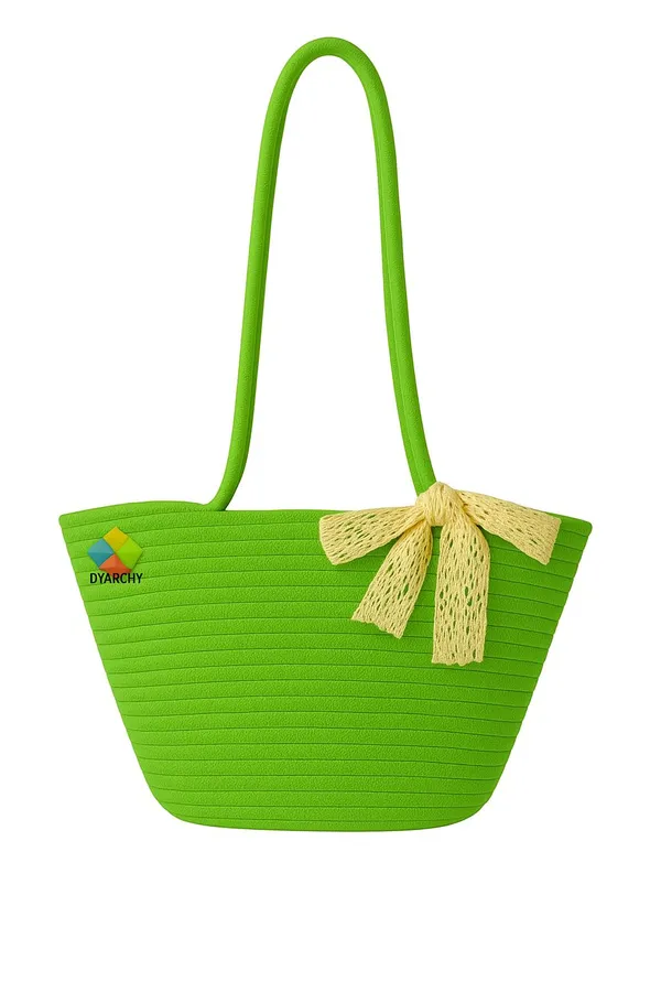 Bright_Green_Lace_Charm_Long_Handle_Tote
