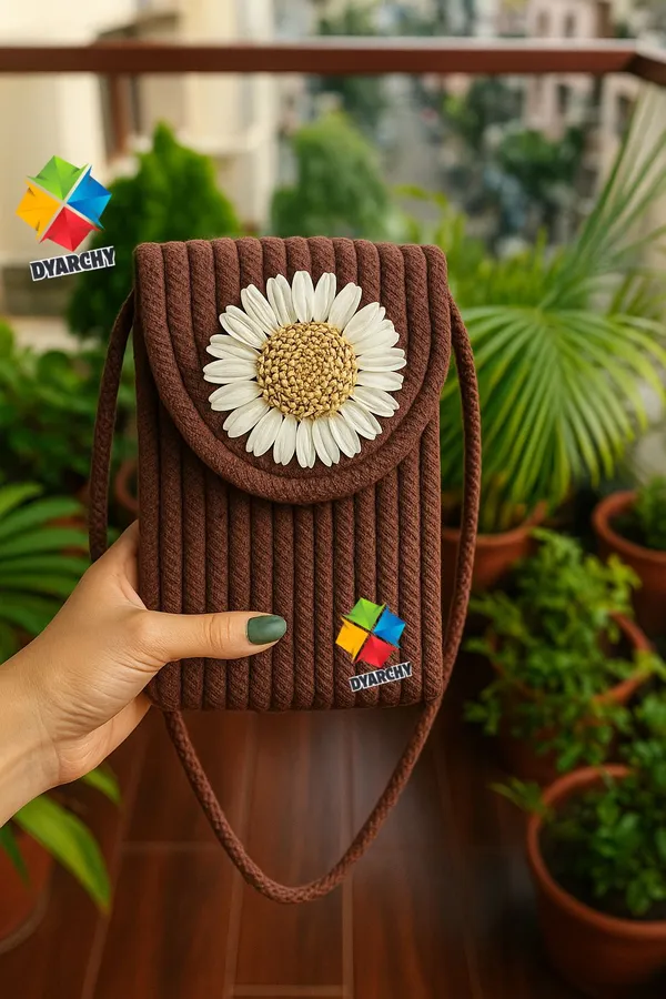 Brown_Stylish_Handcrafted_Sling_Mobile_Pouch_Cross_Body_Phone_Bag_For_Women_&_Girls