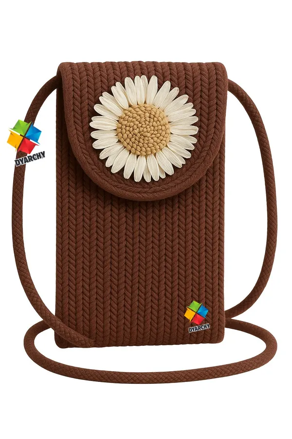 Brown_Stylish_Handcrafted_Sling_Mobile_Pouch_Cross_Body_Phone_Bag_For_Women_&_Girls