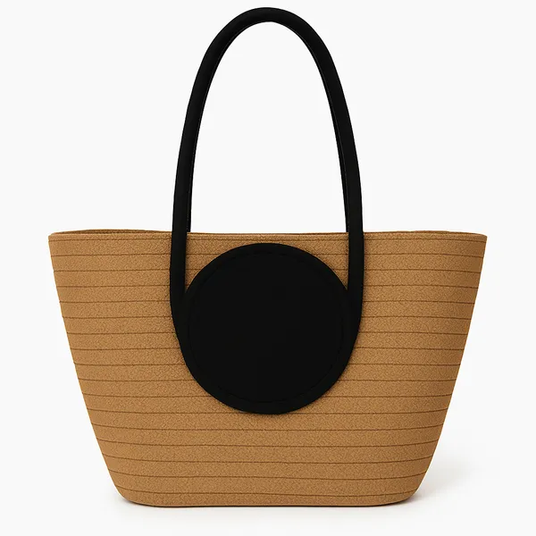 Beige_Black_Handle_Classic_Carry_Large_Handheld_Bag