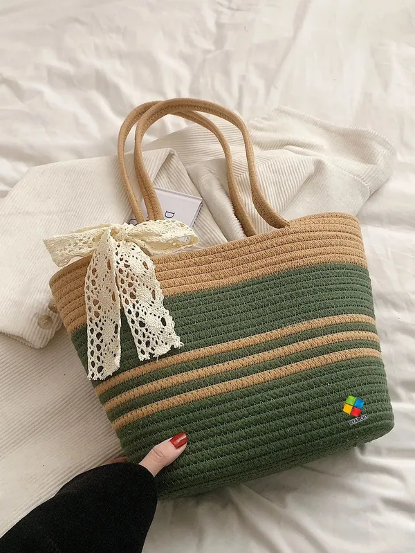 Green_Elegance_Woven_Ribbon_Handbag