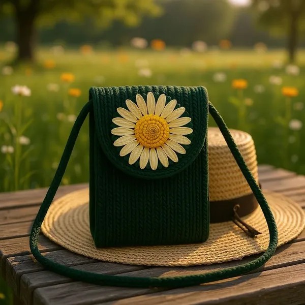 Green_Stylish_Handcrafted_Sling_Mobile_Pouch_Cross_Body_Phone_Bag_For_Women_&_Girls