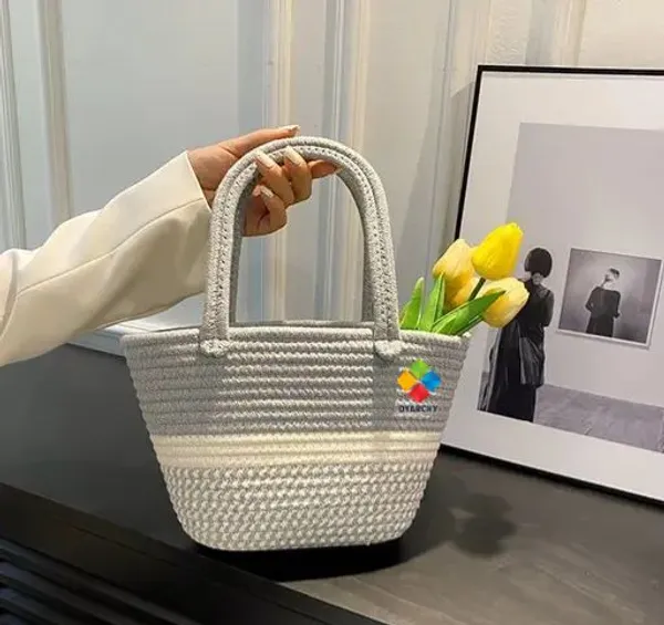Grey_Elegance_Woven_Duo_Tone_Handheld_Bag_With_Zip_(Small)