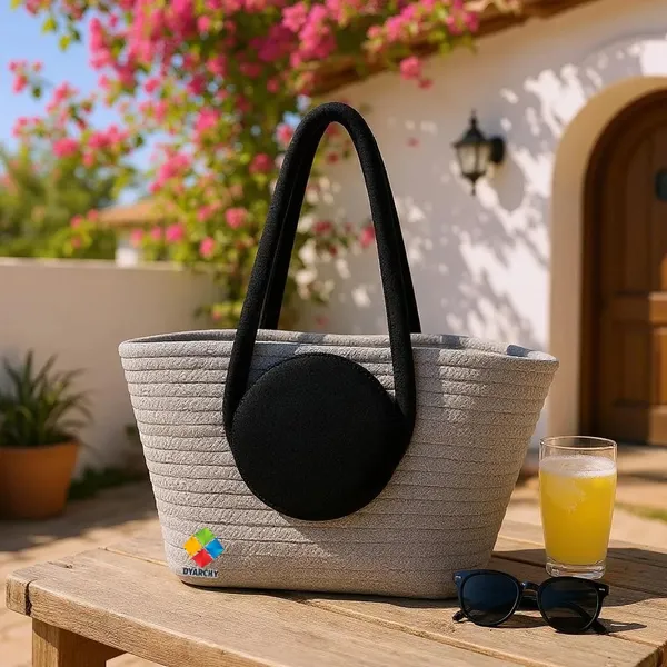 Grey_Black_Handle_Classic_Carry_Large_Handheld_Bag
