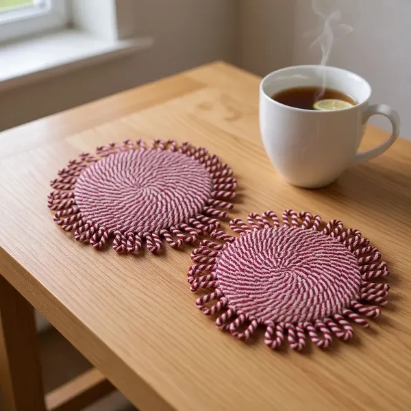 Handcrafted_Round_Cotton_Rope_Table_Placemats/Coasters__Set_of_2_(RED_WHITE_MIX)