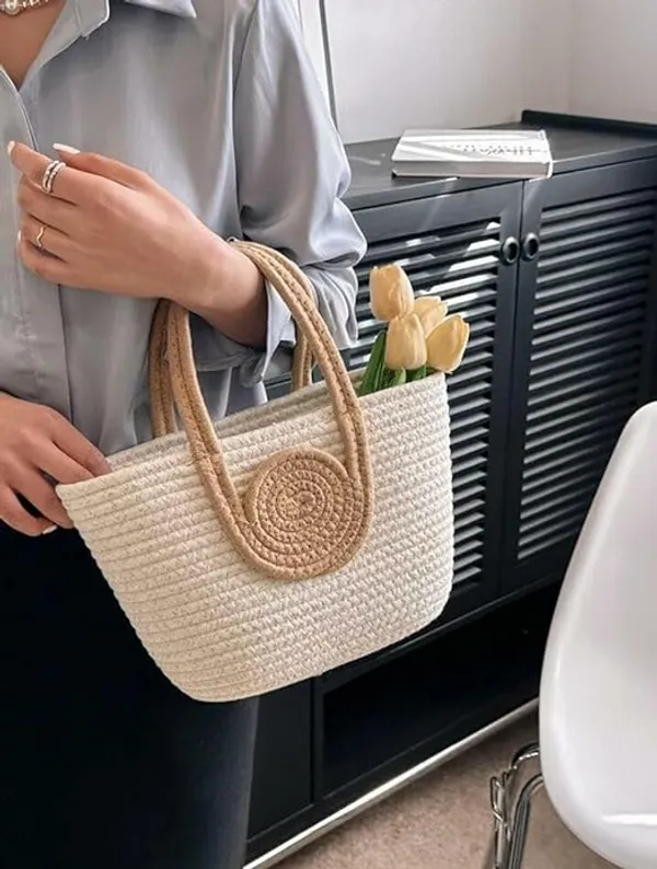 Ivory_beige_Handle_Classic_Carry_Handheld_Bag_(Small)