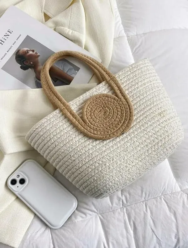Ivory_beige_Handle_Classic_Carry_Handheld_Bag_(Small)