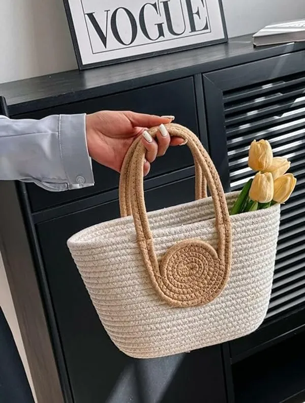 Ivory_beige_Handle_Classic_Carry_Handheld_Bag_(Small)